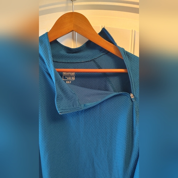 Slazenger L/S Teal Golf Shirt 1/4 zip XXL - Picture 6 of 8